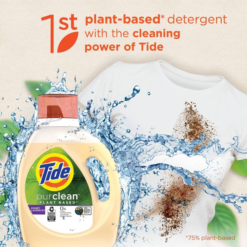 Tide purclean Honey Lavender Liquid Laundry Detergent - 63 fl oz, 3 of 11