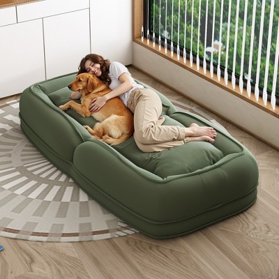 KTMBDW Human Dog Bed, Foldable Lazy Sofa Bed - 70"x37"x10" Fits You & Pets, Orthopedic