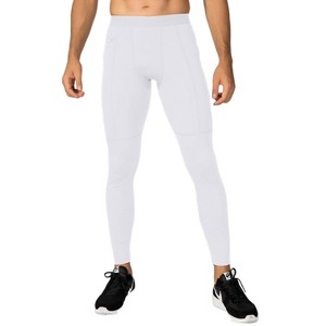 Anna-Kaci Active Men's Full Length Active Compression Leggings with Supportive Panel Stitching and Wide Waistband - 1 of 4