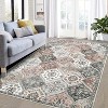 Machine Washable Area Rugs, Non-Slip Low Pile Accent Rug, Stain Resistant Faux Wool Oriental Carpet for Living Room, Bedroom - 2 of 4
