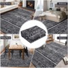 Area Rug, Home Decor Machine Washable Marble Distressed Rug - Boho Farmhouse Non-Slip Ultra Thin  Accent Carpet for Living Room Bedroom Dining Room - 4 of 4