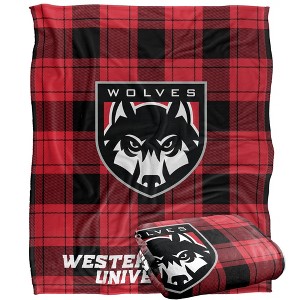Western Oregon University Campus Plaid Spirit Silky Touch Super Soft Throw Blanket 50x60 - 1 of 4