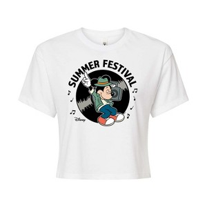 Women's - Disney - Mickey & Friends Cropped Graphic T-Shirt - 1 of 4