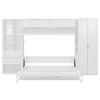 Whisen Queen Size Murphy Bed Wall Bed with Closet , Drawers and Shelves - 4 of 4