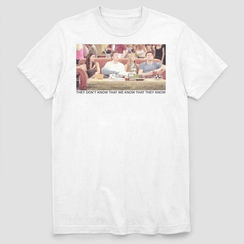 Men S Warner Bros Friends Group Couch Short Sleeve Crewneck T Shirt White Target