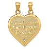 Black Bow Jewelry 14k Yellow Gold Forever and Ever Set of 2 Pendants, 20mm - 3 of 4
