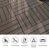 DOMETOUR Wood Plastic Composite Deck Tiles, 20pcs, Rust/Water/Weather-Resistant, DIY, Indoor/Outdoor, Patios, Balconies, Decks, 12x12in, Light Coffee - 2 of 4