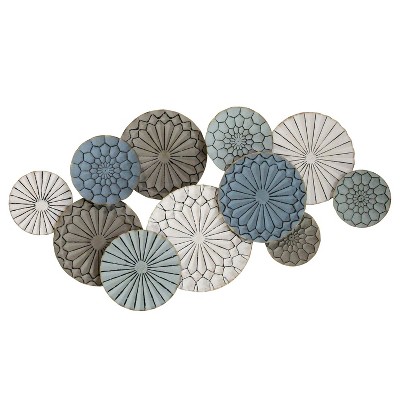 Stratton Home Decor Handcrafted Caroline Metal Plates Statement Wall Accent Decoration for Bedrooms, Kitchens, or Living Rooms