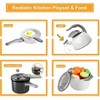 105Pcs Kitchen Toy, Pretend BBQ Cooking Set, Play Pots, Pans, Utensils, Play Food, Learning Gift - 4 of 4