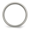Black Bow Jewelry 6mm Titanium & Sterling Silver Inlay Polished Domed Standard Fit Band - 2 of 4