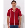 Lars Amadeus Men's Solid Color Zip Up Short Sleeve Hoodies Sweatshirt - 3 of 4