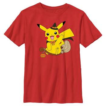 Boy's Pokemon Halloween Pikachu Witch Costume T-Shirt