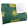 Arkansas Tech University Logo Pattern Silky 50x60 Blanket, 1 Sided 50x60 - 3 of 4