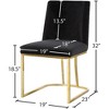Meridian Furniture,Heidi Velvet Dining Chair, Set of 2 - 4 of 4