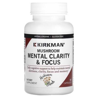 Kirkman Labs Mushroom, Mental Clarity & Focus, 60 Capsules