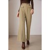 Coolmee Women Suit Pant Wide Leg High Waisted Business Casual Work Trousers Dressy Pants with Pockets and Belt - 2 of 4
