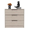 PAGED 3 Drawers Dresser Storage Cabinet with Superior Top and Metal Handles, Dresser for Bedroom - 2 of 4