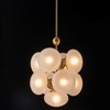 Rennnsan Virave 14" W 9 - Light Bubble Frosted Glass Modern Dimmable Chandelier in Gold - 2 of 4