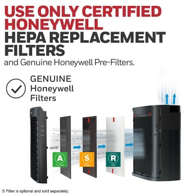 Honeywell Black HEPA Air Purifier for Medium-Large Rooms