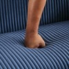 UPHA 50 in.-L Modern Loveseat Couch Sofa with Corduroy Fabric Upholstered and Wooden Nature Legs - 4 of 4
