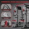 Smith Machine Home Gym, 2200LBS Power Cage with LAT Pulldown, Cable System, Landmine, Smith Bar, More Training Attachment, Multifunctional Squat Rack - 3 of 4