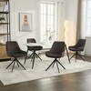 DYHOME Dining Room Chairs Set of 2, Mid Century Modern Kitchen Swivel Upholstered Dining Chair - 3 of 4