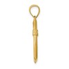 Black Bow Jewelry 14k Yellow Gold 3D Whale Tail Fishhook Pendant - 2 of 4