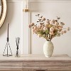 Attop Beige Fake Flowers Silk 10 Stems With Eucalyptus Artificial Mums Long Stem Tan Nude Cream Neutral Floral - 3 of 4