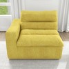 DOMETOUR Lazy floor sofa, modern floor lounge chair with left arm, comfortable beanbag sofa, suitable for living room bedroom office - Yellow - 2 of 4