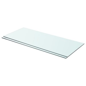 vidaXL Shelves 2 pcs Panel Glass Clear 27.6 in.x11.8 in. - 1 of 3