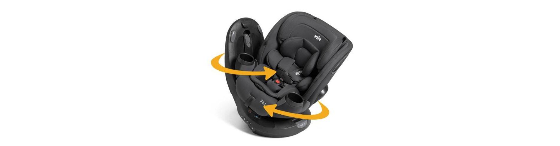 Joie Matcha Spin SI Rotating 3-in-1 Convertible Car Seat - Shale: Metal Frame, 29.2 lbs Weight