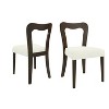 Okak Set of 2 Upholstered Heart-Shaped Hollow Back Dining Chair Without Arm,Wooden Accent Dining Chairs for Dining Room,Kitchen - 2 of 4