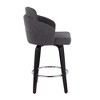 Contemporary Fixed-Height Counter Stool with Swivel in Wood and Round Footrest, Set of 2 - 3 of 4