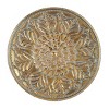 30" x 30" Metal Floral Wall Decor with Embossed Details Gold - Olivia & May: Bohemian Iron Sculpture - 4 of 4