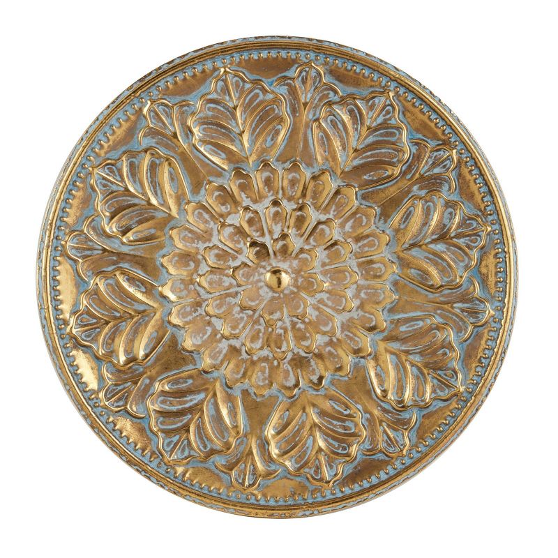 30&#34; x 30&#34; Metal Floral Wall Decor with Embossed Details Gold - Olivia &#38; May, 4 of 9