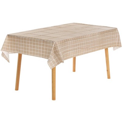 Unique Bargains Rectangle Checkered Disposable Plastic Waterproof Table Covers 6 Pcs
