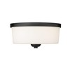 Arlington 3-Bulb Flush Mount Light - Dimmable Steel Fixture with Opal Glass Shade - 3 of 4