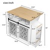 Dog Crate Furniture, Pet-Friendly Kitchen Island Cart with Storage & Rolling Casters, Dog Kennel Indoor with Sliding Barn Door for Small Medium Dogs - 3 of 4