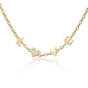 Benevolence LA 14K Gold Dipped Love Bracelet with Pave Stones - 1 of 4