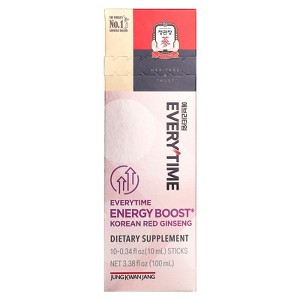 JungKwanJang Korean Red Ginseng, Everytime Energy Boost, 10 Sticks, 0.34 fl oz (10 ml) Each - 1 of 4