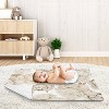 Sweet Jojo Designs Girl Baby Receiving Security Blanket Peony Floral Garden Taupe and Ivory - 3 of 4