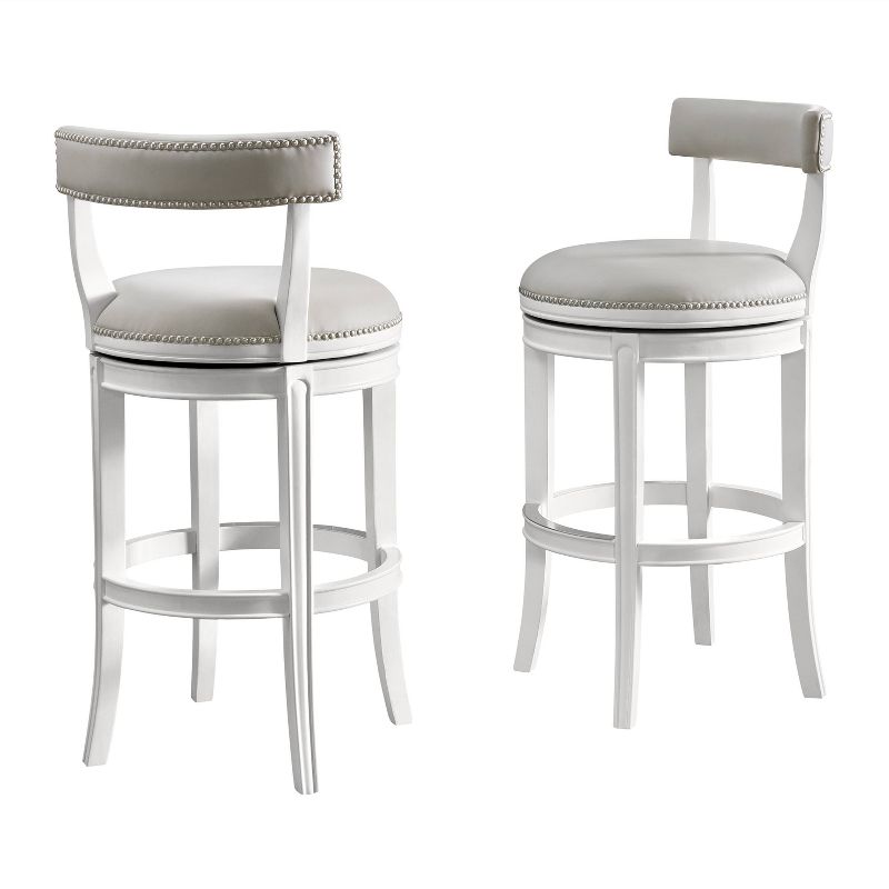 Set of 2 Hanover Swivel Bar Height Stools - Alaterre Furniture, 1 of 11