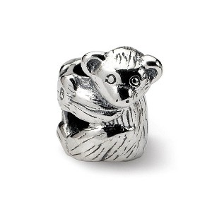 Black Bow Jewelry Sterling Silver Baby Bear Bead Charm - 1 of 4
