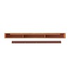 LOVMOR Fireplace Mantel,72" Wood Floating Fireplace Shelves,Wall Mounted Wooden Display Shelving,Handcrafted Wood Brack | 72" x 8" x 6"-Mahogany - 2 of 4