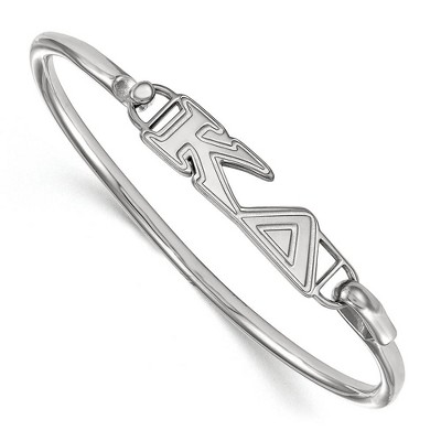 Black Bow Jewelry Sterling Silver Kappa Delta Greek Life Bangle Bracelet 8 Inch