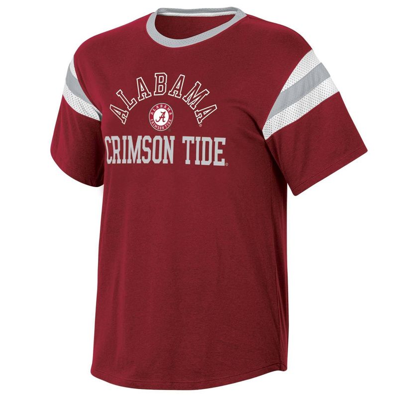 NCAA Alabama Crimson Tide Women&#39;s Short Sleeve Stripe T-Shirt, 1 of 4