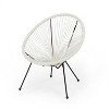 Christopher Knight Home Anson Outdoor Acapulco Woven Patio Accent Chair White/Black - 4 of 4
