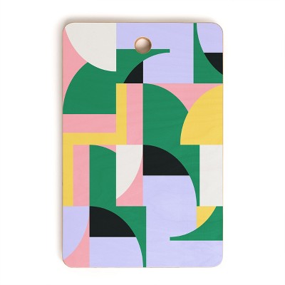 Ninola Design Bauhaus Shapes Spring Rectangle Cutting Board - Deny Designs
