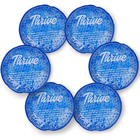 Thrive 6 Small Round Hot And Cold Reusable Ice Packs, Gel Bead Fill With  Cloth Fabric Backing For Eyes, Face And Sinus Relief : Target