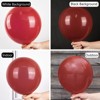 PartyWoo Balloons Maroon Dark Red Burgundy Ruby 36 18 12 10 5 Inch 100 pcs - 3 of 4